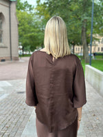 Ladda upp bild till gallerivisning, COSY HOUSE - GLANSIG BLUS - BRUN
