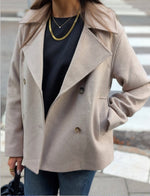 Ladda upp bild till gallerivisning, SELECTED FEMME - ALMA WOOL BLEND JACKET - SANDSHELL/MELANGE
