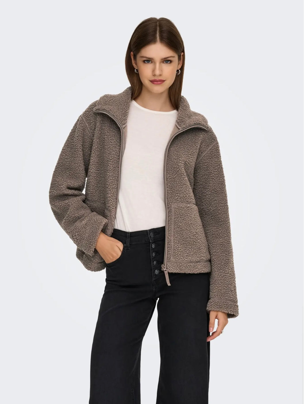 ONLY - MEGAN TEDDY JACKET - WALNUT
