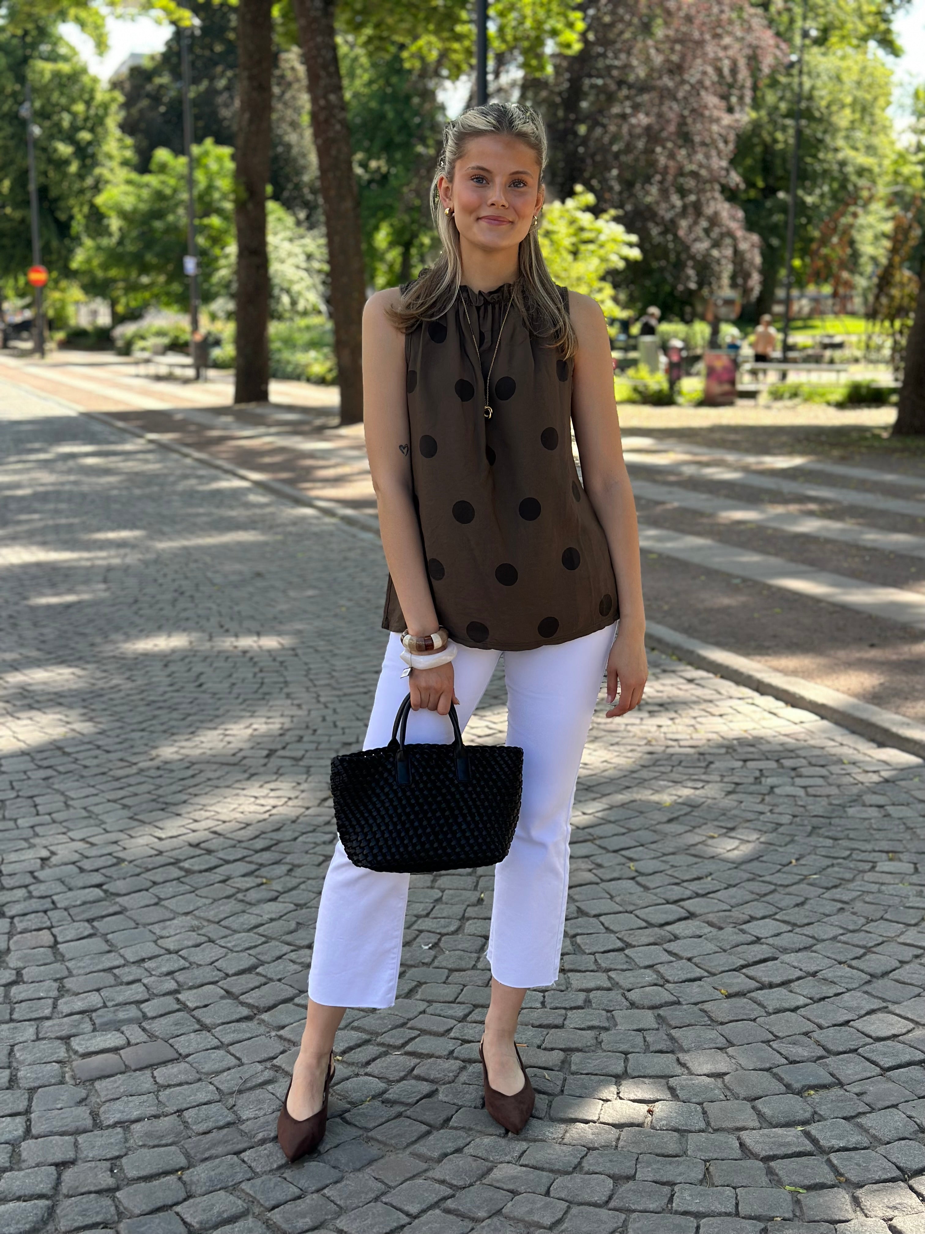 MARTA - LUCINA TOP 2319 - BROWN/DOT