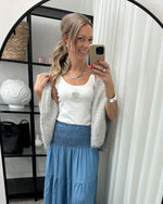 Ladda upp bild till gallerivisning, VERO MODA - DIANA SINGLET TOP - SNOW WHITE/SHELL WITH
