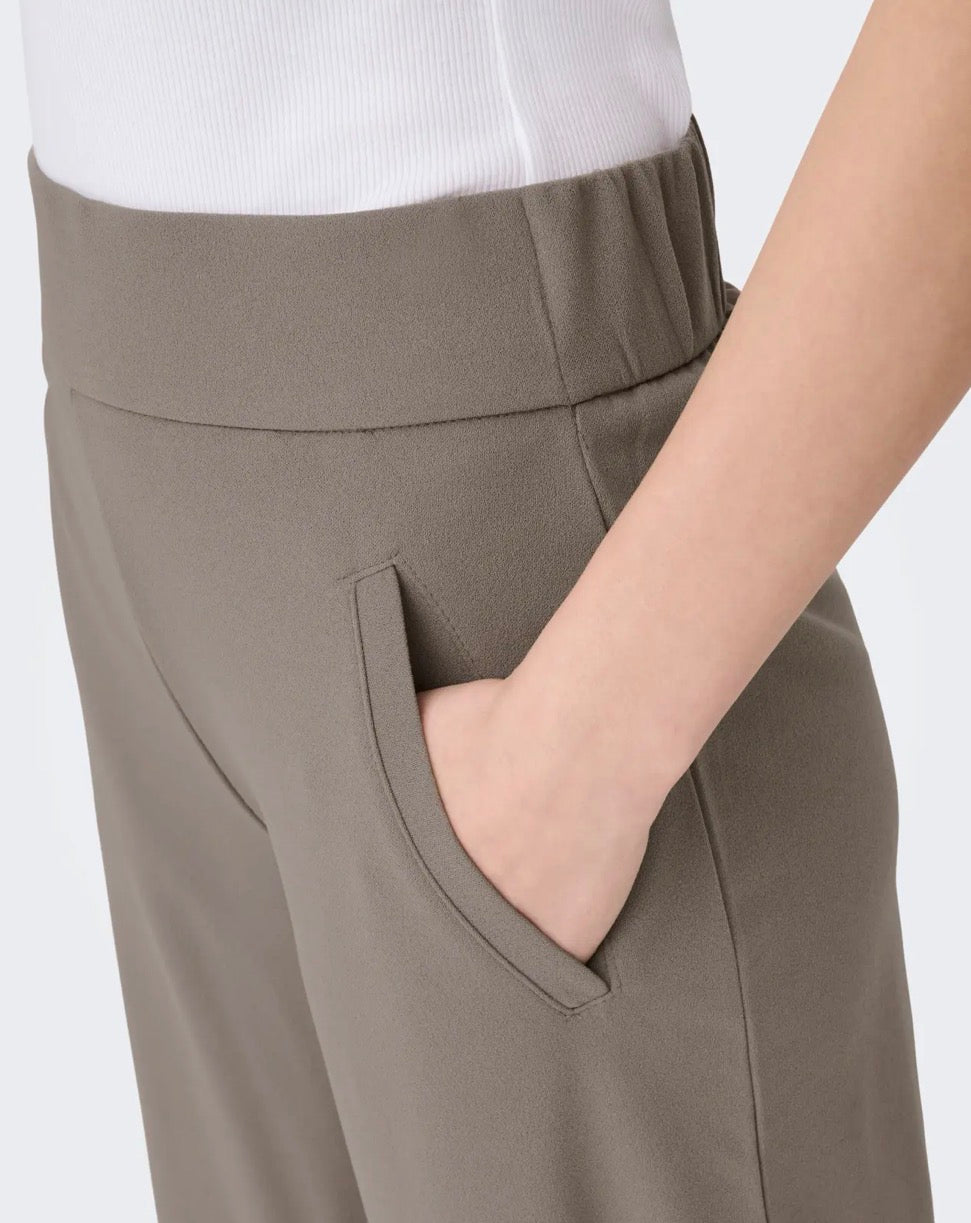 JDY - LOUISVILLE CATIA WIDE PANTS - DRIFTWOOD
