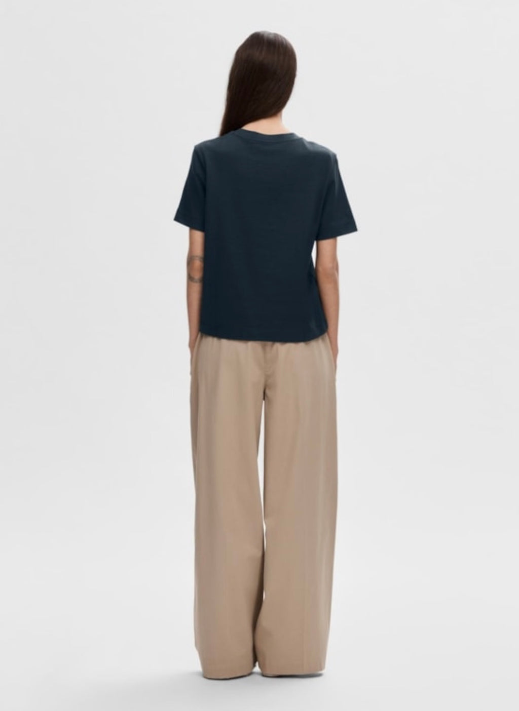 SELECTED FEMME - ESSENTIAL SS BOXY TEE - DARK SAPPHIRE