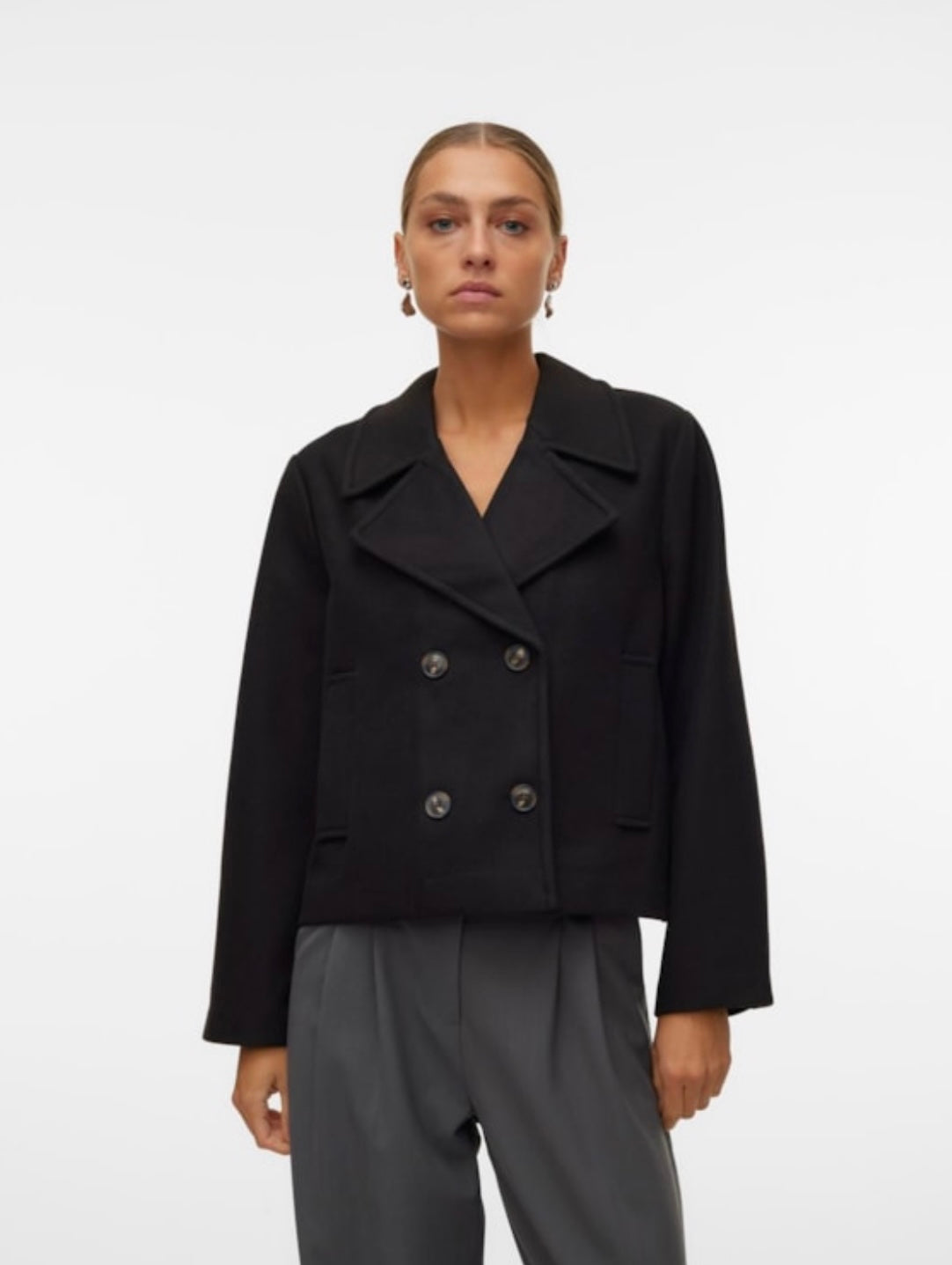 VERO MODA - VINCEMIA SHORT JACKET - BLACK