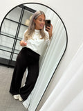 JDY - GEGGO LIFE BUTTON PANT - CHOCOLATE TORTE