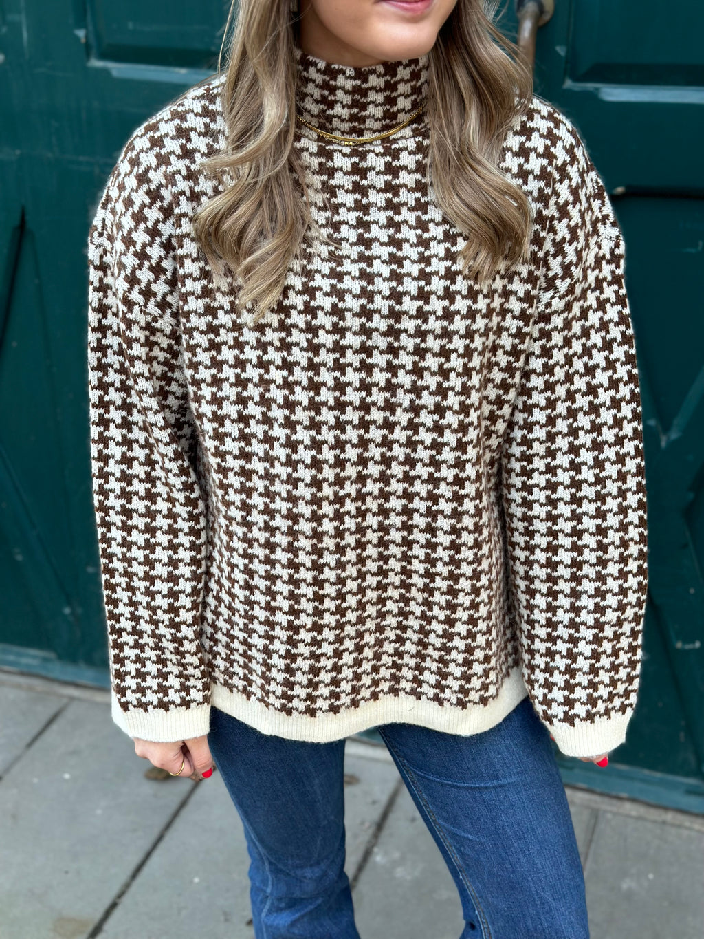 VERO MODA - COMO LS FUNNELNECK PULLOVER - BIRCH/POTTING