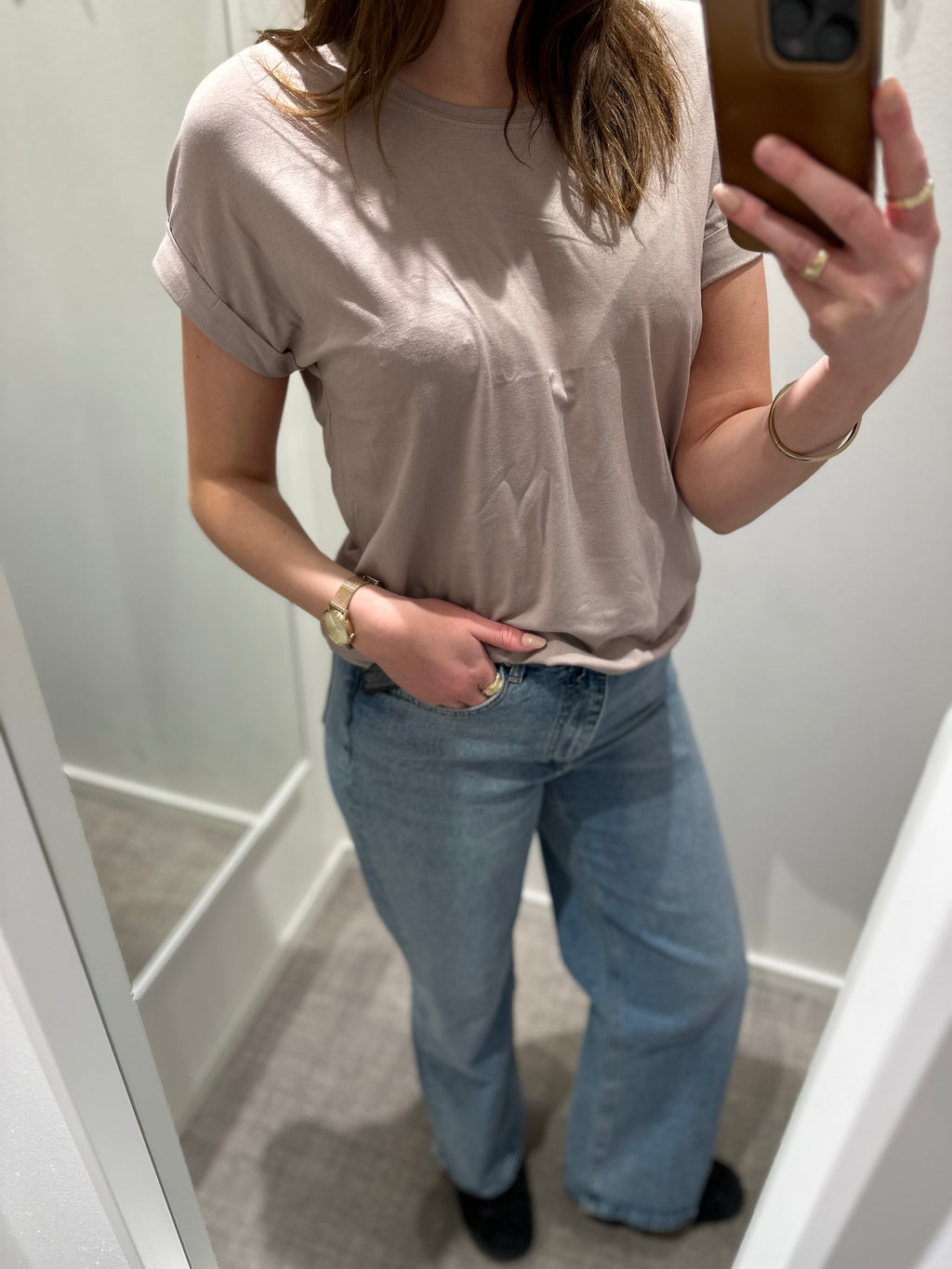 ONLY - MOSTER S/S O-NECK TOP - ETHEREA