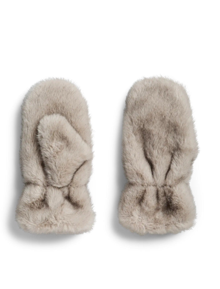 PIECES - JUTLANDIA MITTENS - GREIGE