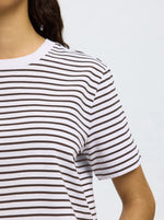 Ladda upp bild till gallerivisning, SELECTED FEMME - ESSENTIAL SS STRIPED BOXY TEE - DELICIOSO/BEIGHT WHITE
