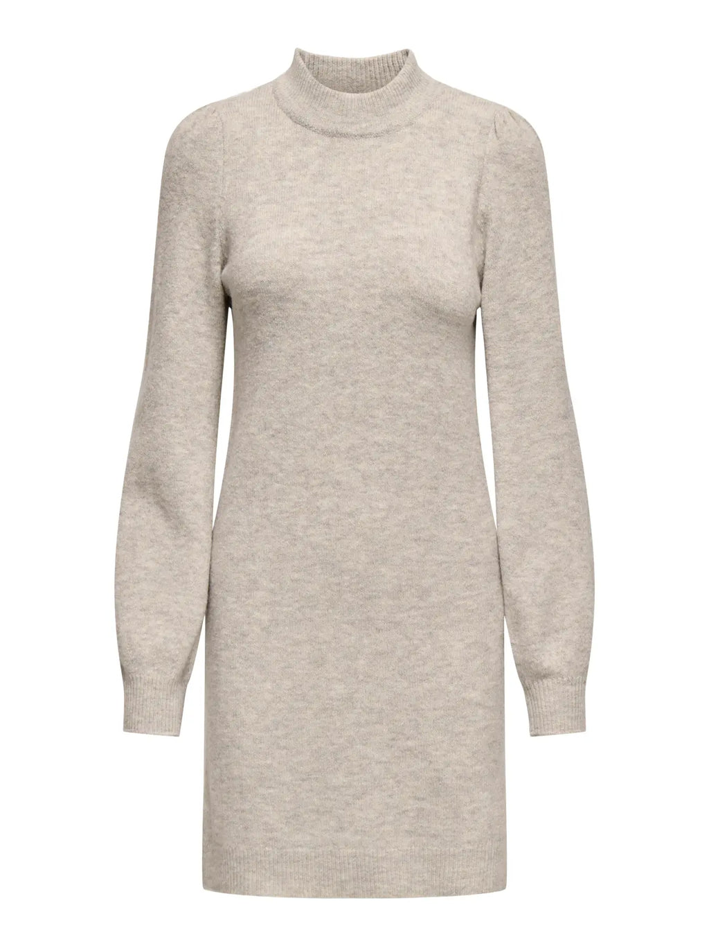 JDY - RUE LIFE L/S HIGH NECK DRESS - CHATEAU GRAY/MELANGE