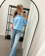 Ladda upp bild till gallerivisning, VERO MODA - PERNILLE BEA LS SWEATSHIRT BOX JRS - AIRY BLUE/FEEL
