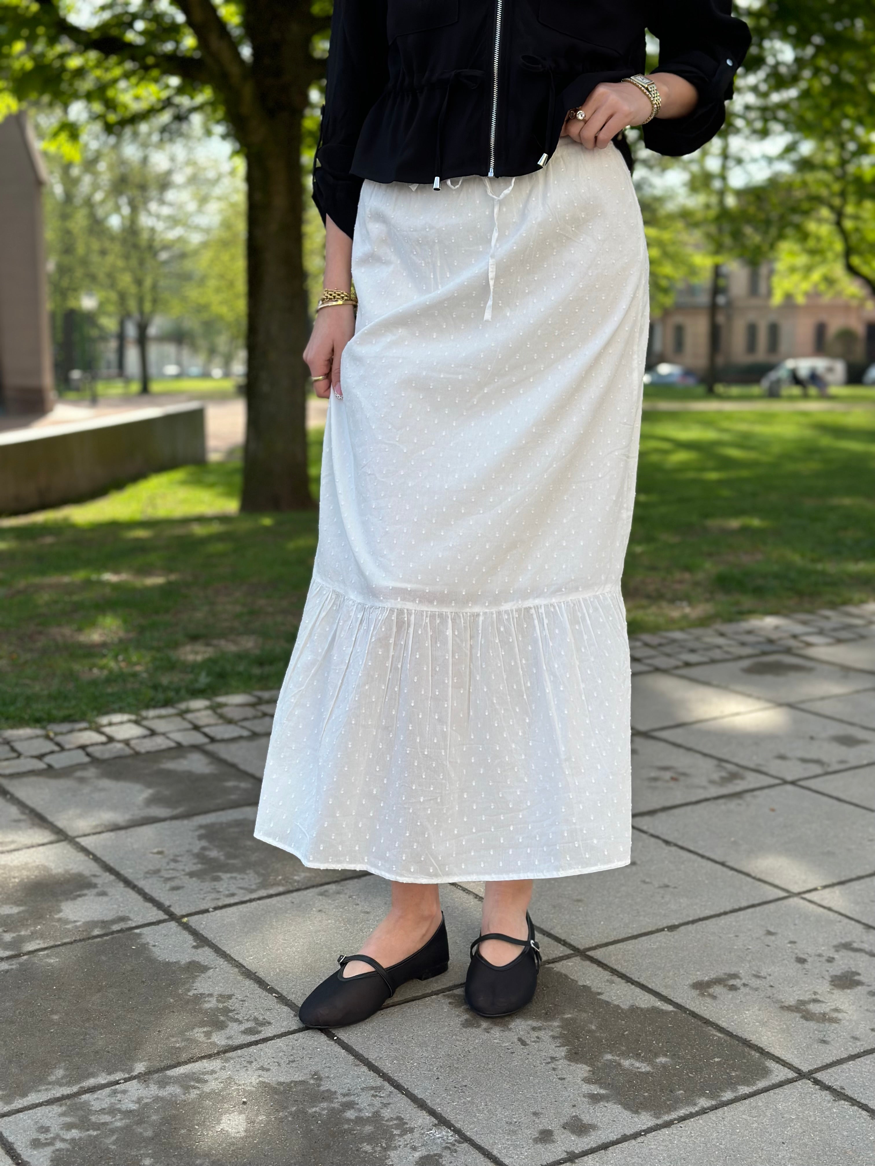 VEROMODA - TRINE MW MAXI SKIRT - SNOW WHITE