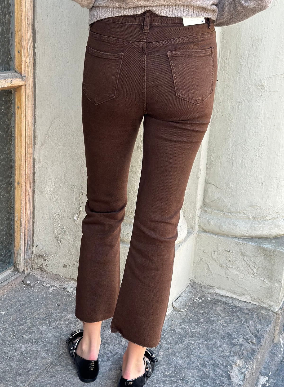 COSY HOUSE - FLARED JEANS - BROWN