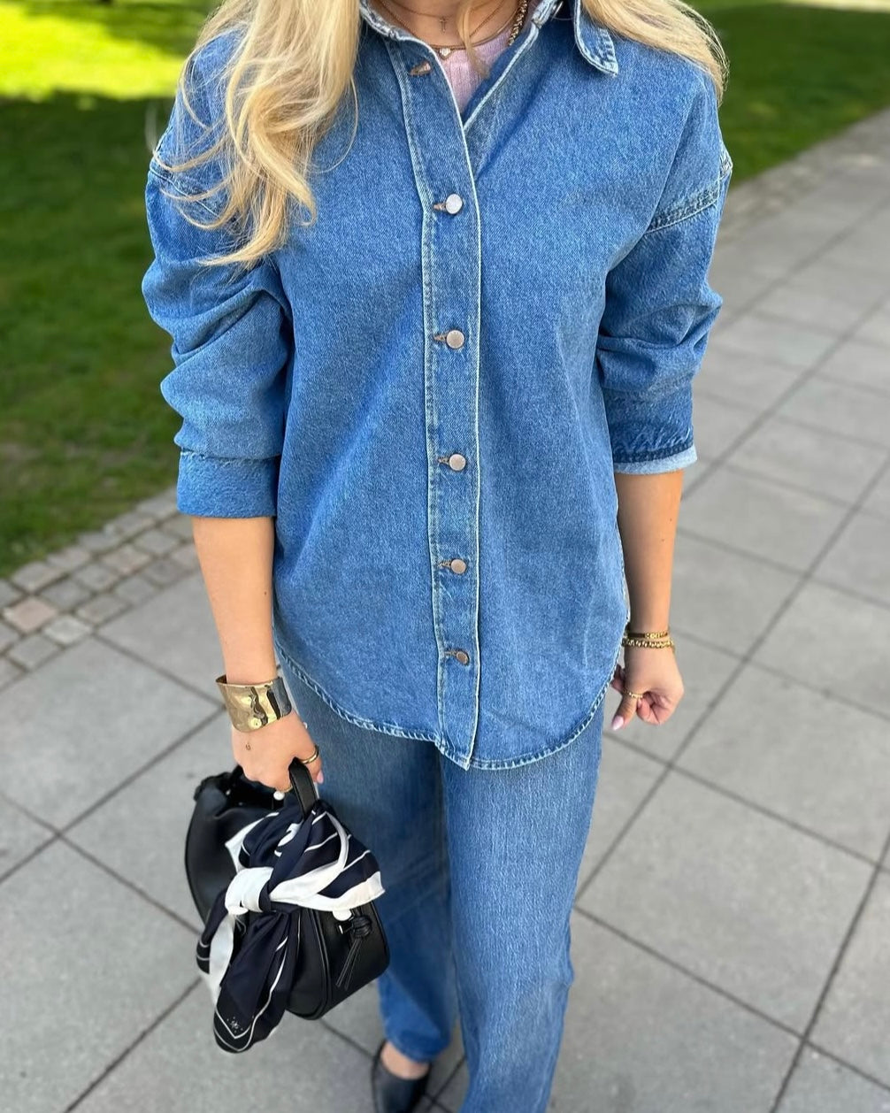 ONLY - SOPHIE L/S OVERSIZED JACKET DENIM - MEDIUM BLUE DENIM