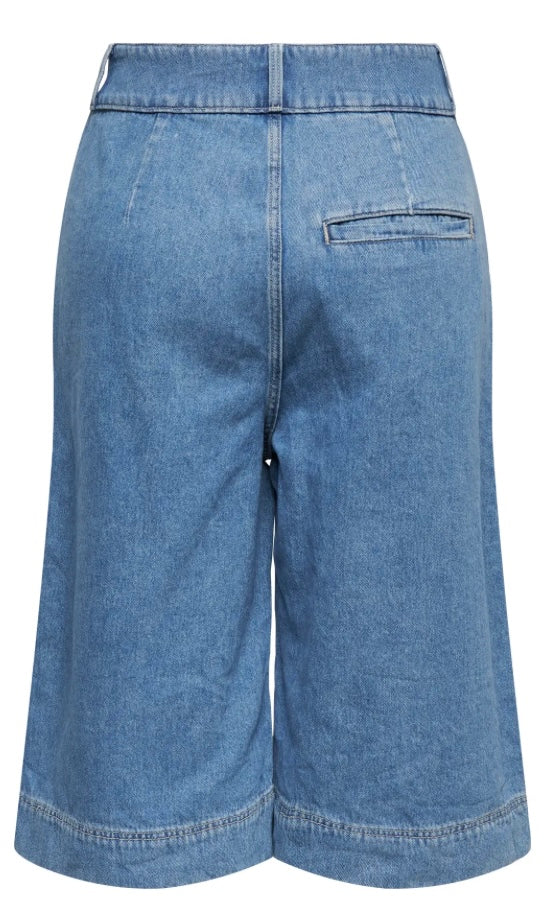 ONLY - DAVINA MW LONG SHORTS - MEDIUM BLUE DENIM