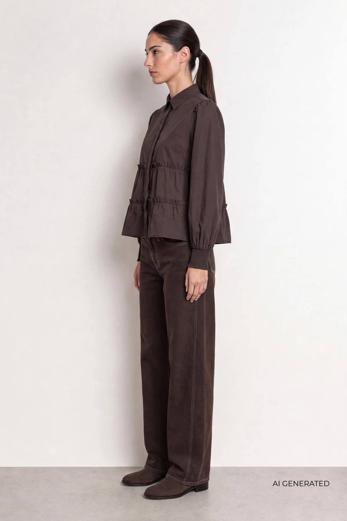 LEVETÉ ROOM - ISLA SOLID - 8250 DARK BROWN