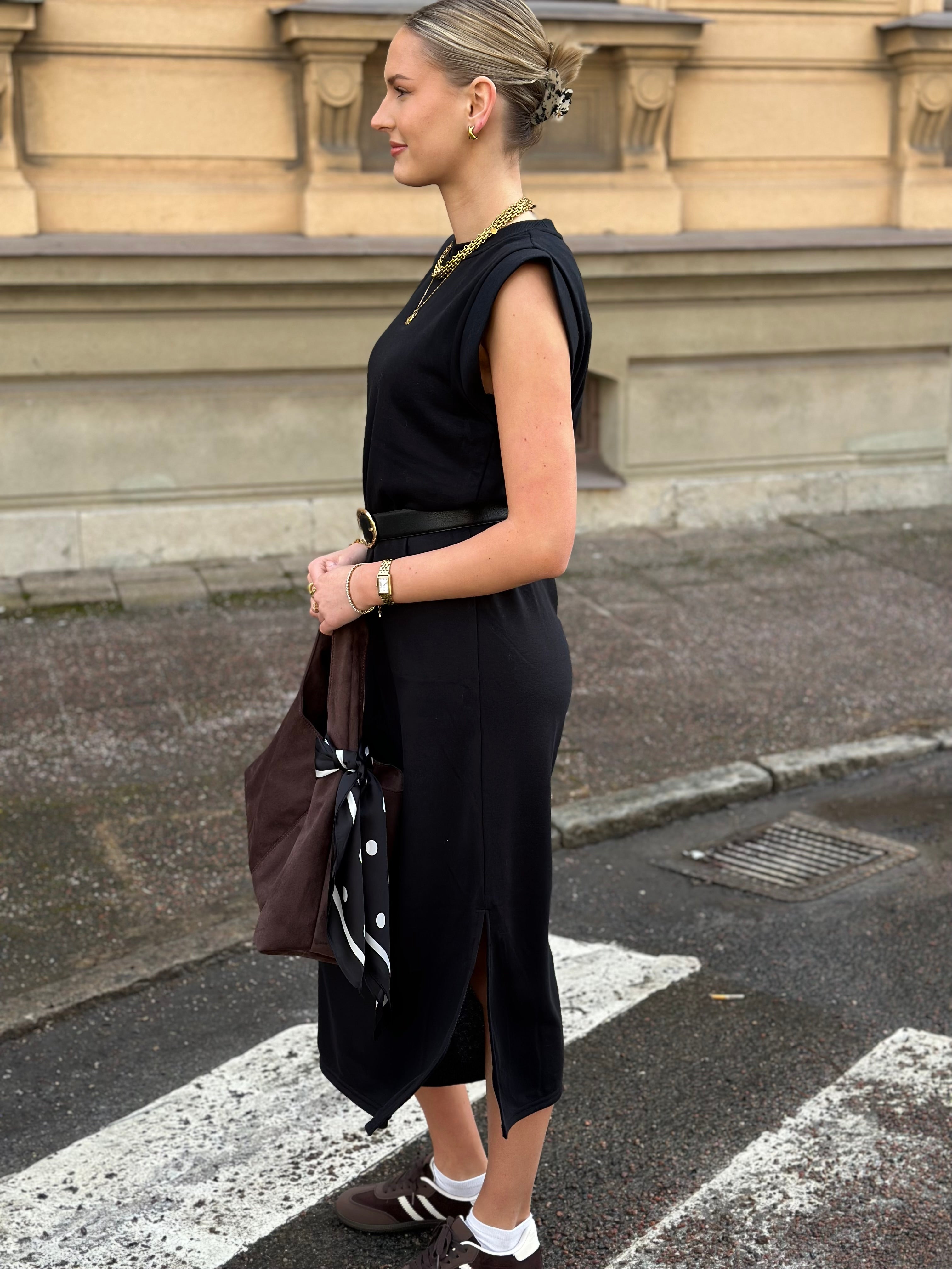 PIECES - CHILLI SUMMER SL ANK DRESS - BLACK