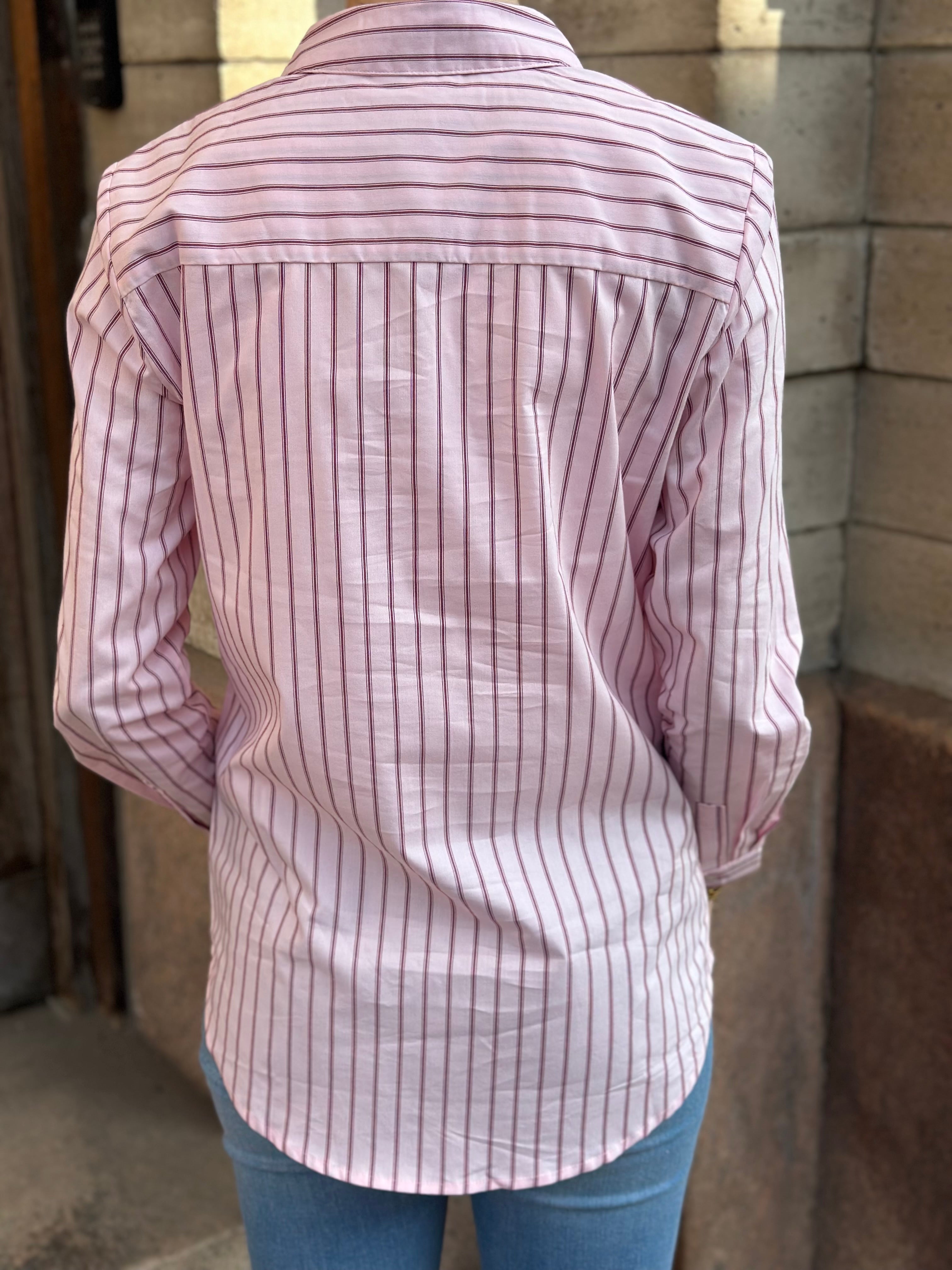 JDY - MIO L/S SHIRT - CHALK PINK/FIG
