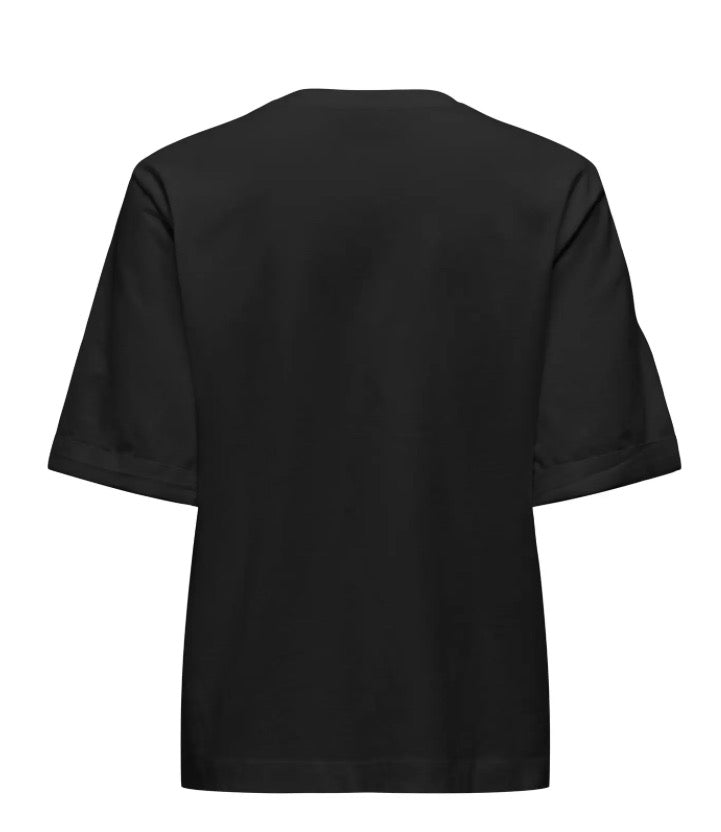 JDY - IDAHO LIFE S/S T-SHIRT - BLACK ENJOY