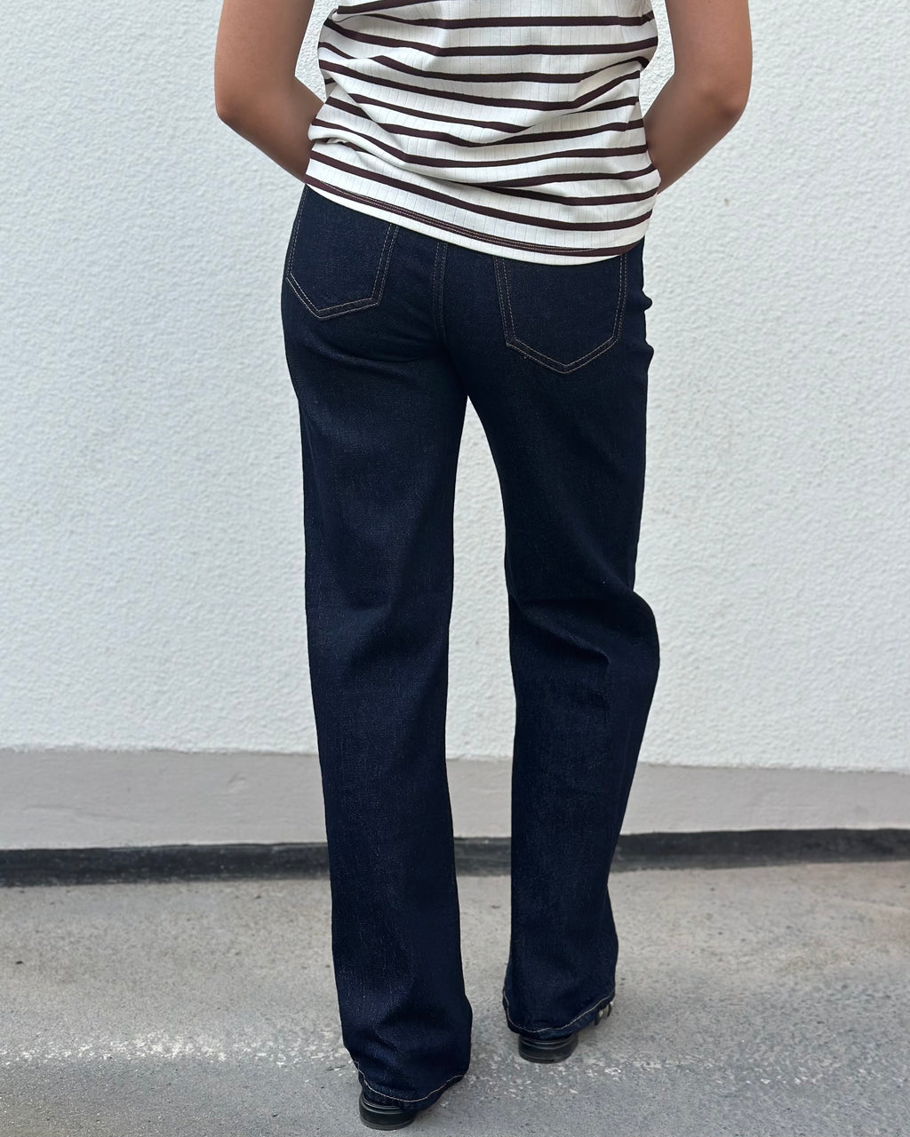 VERO MODA - TESSA HR WIDE JEANS RA369 - DARK BLUE DENIM/RINSE