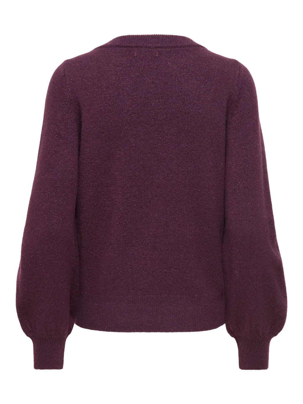 JDY - RUE GLITTER L/S BOAT PULLOVE - WINETAISTING MELANGE / GLITTER