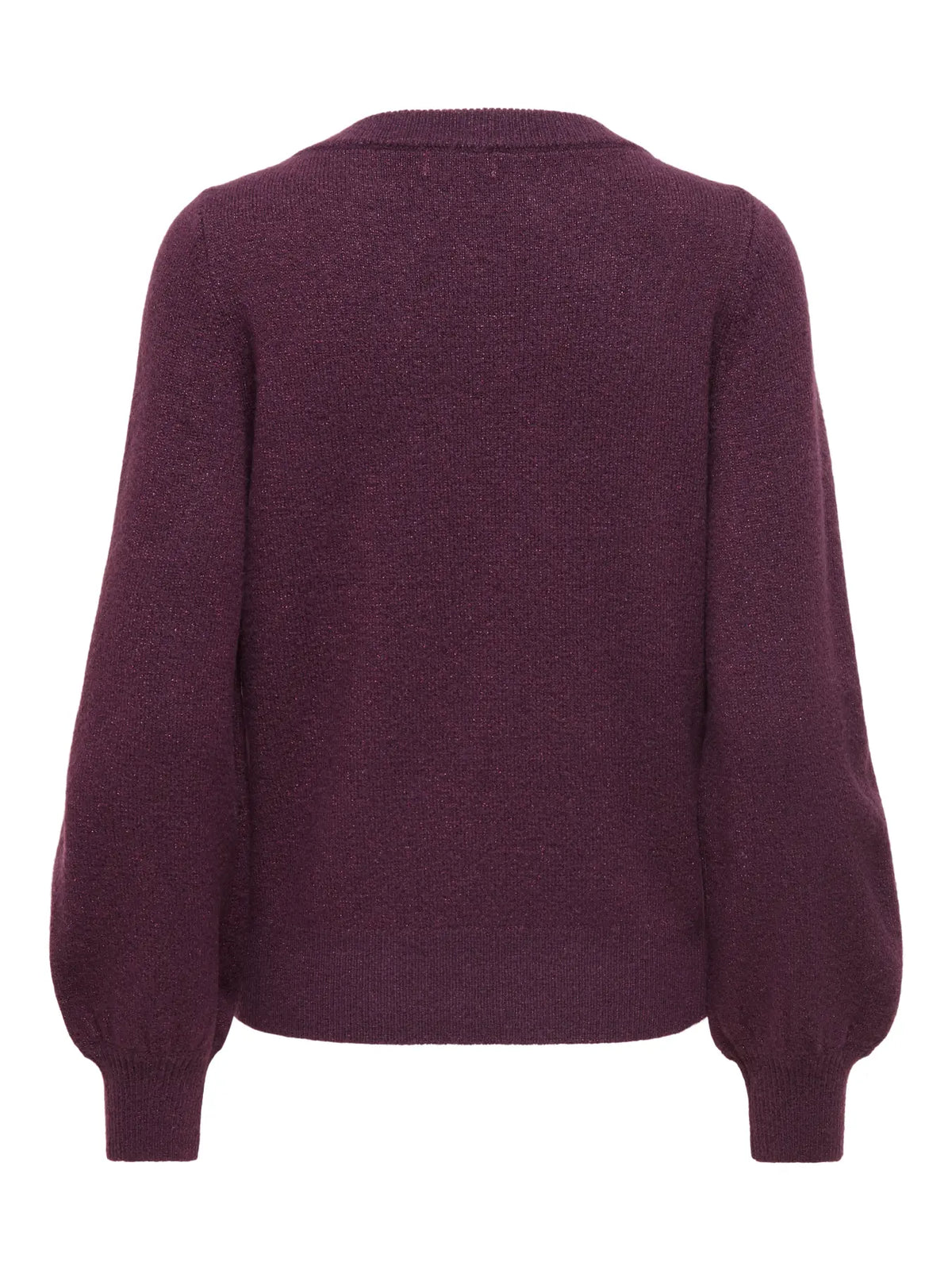 JDY - RUE GLITTER L/S BOAT PULLOVE - WINETAISTING MELANGE / GLITTER
