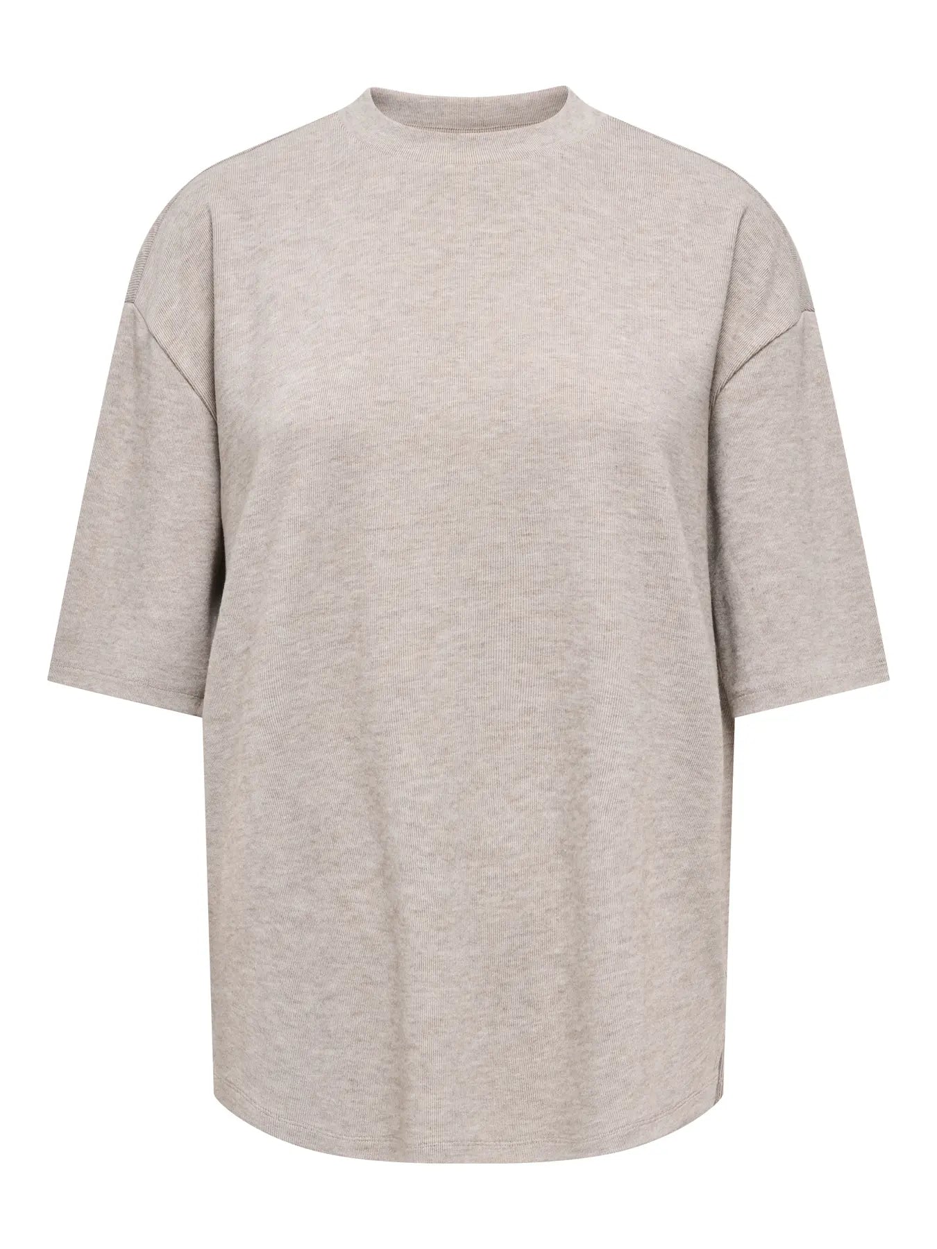 JDY - VITA LIFE S/S ONECK TOP - CHATEAU GRAY/MELANGE