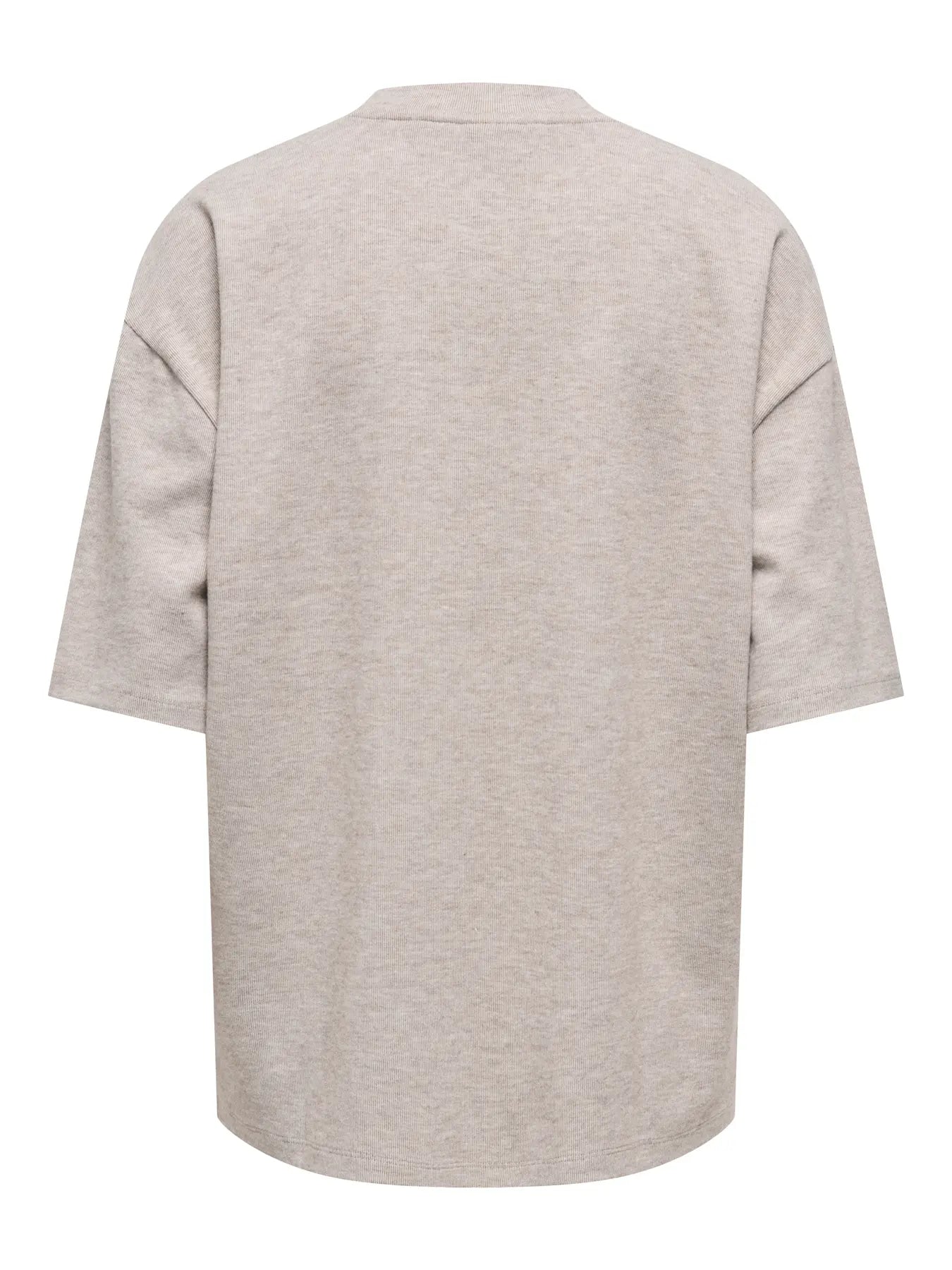 JDY - VITA LIFE S/S ONECK TOP - CHATEAU GRAY/MELANGE