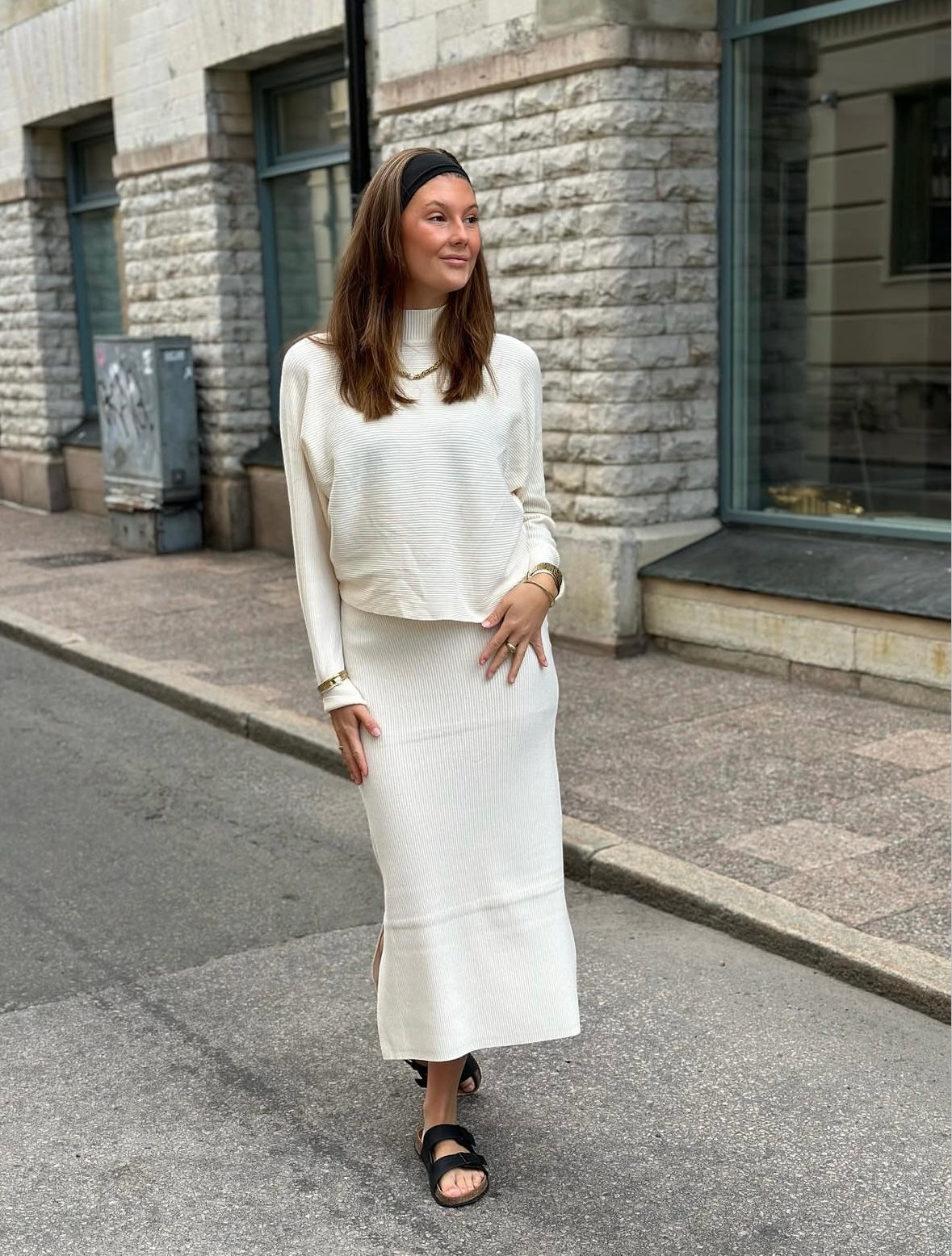 JDY - PRIME LIFE KNT - WHITECAP GREY/ MELANGE