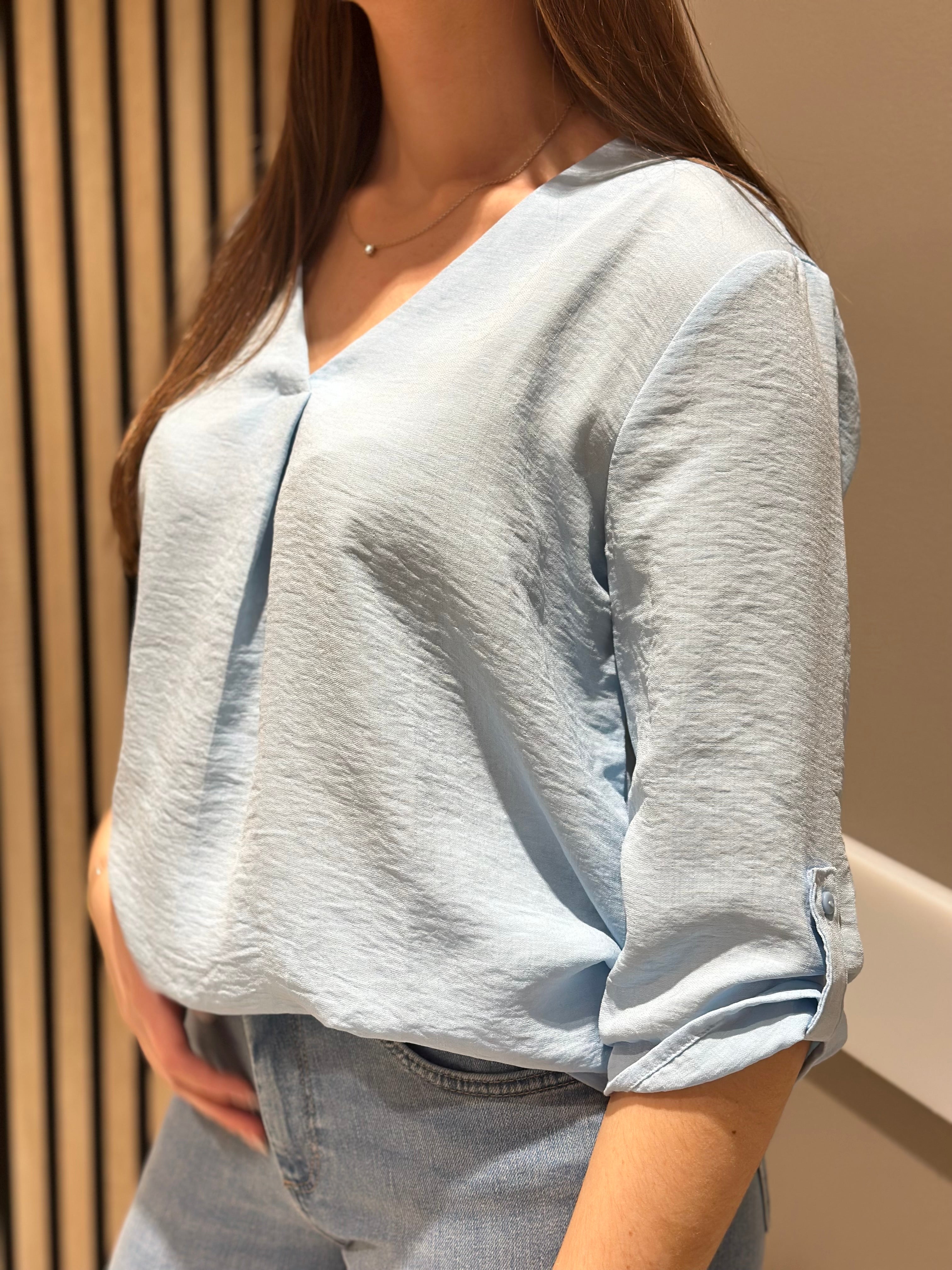 JDY - DIVYA 3/4 TOP - CERULEAN