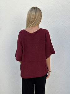 MARTA - STICKAD TRÖJA 5003 - WINE