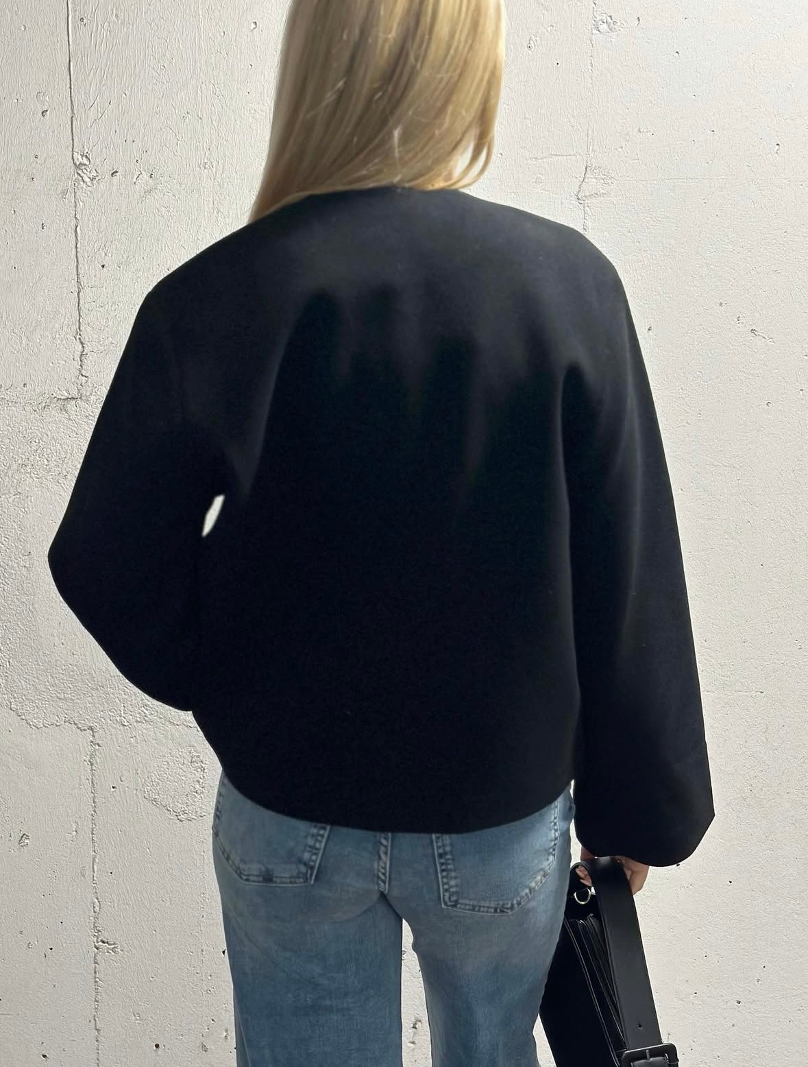ONLY - ELBA LIFE SCARF JACKET - BLACK/W.ROSE LIN