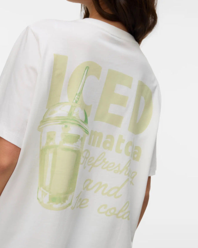 VEROMODA - ZANDRA CATY SS TOP BOX - SNOW WHITE/ICED MATCH