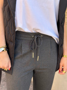 ONLY - POPTRASH PANT - DARK GREY MELANGE
