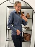 Ladda upp bild till gallerivisning, JDY - SONNIE L/S BELTED SHIRT - CROWN BLUE
