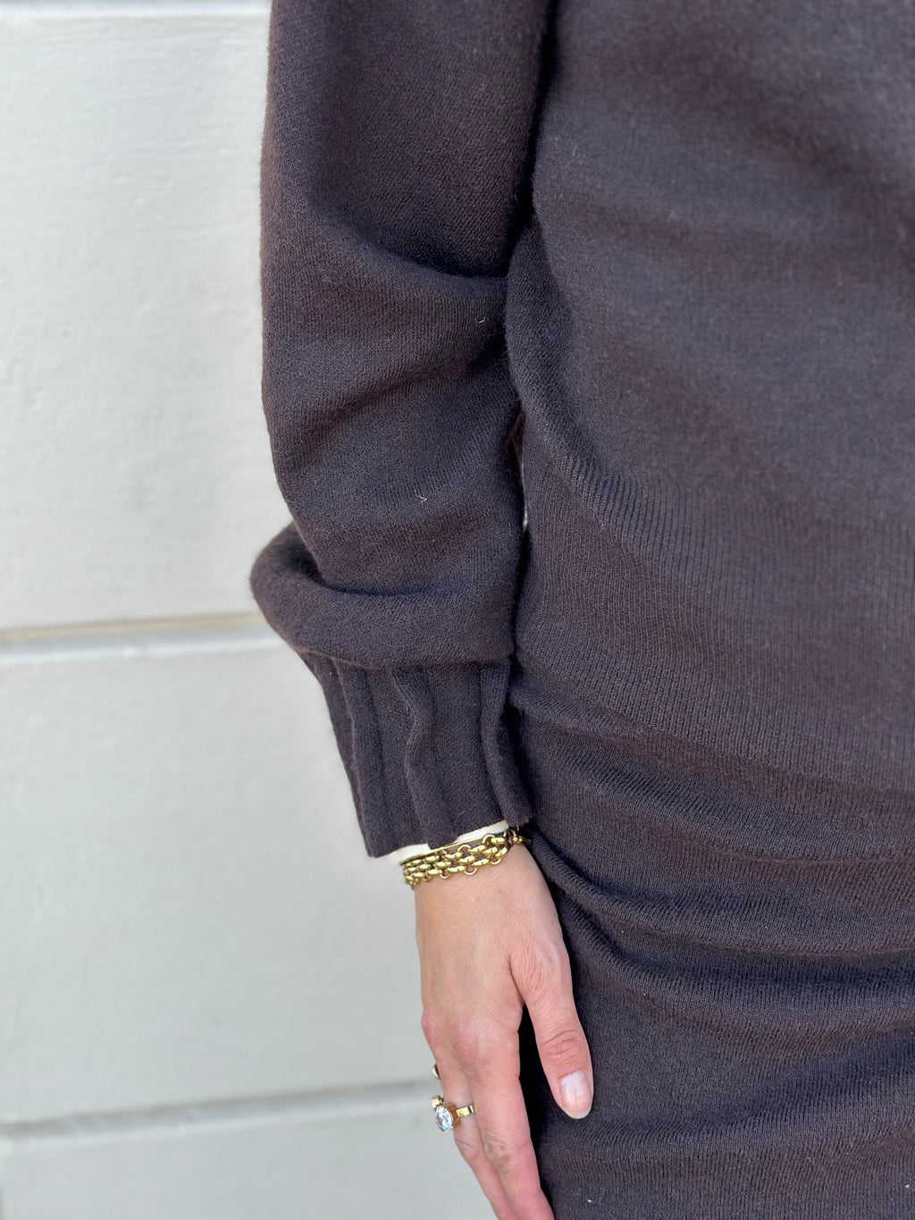 VEROMODA - KACY LS O-NECK PULLOVER - COCOLATE TORTE/MELANGE