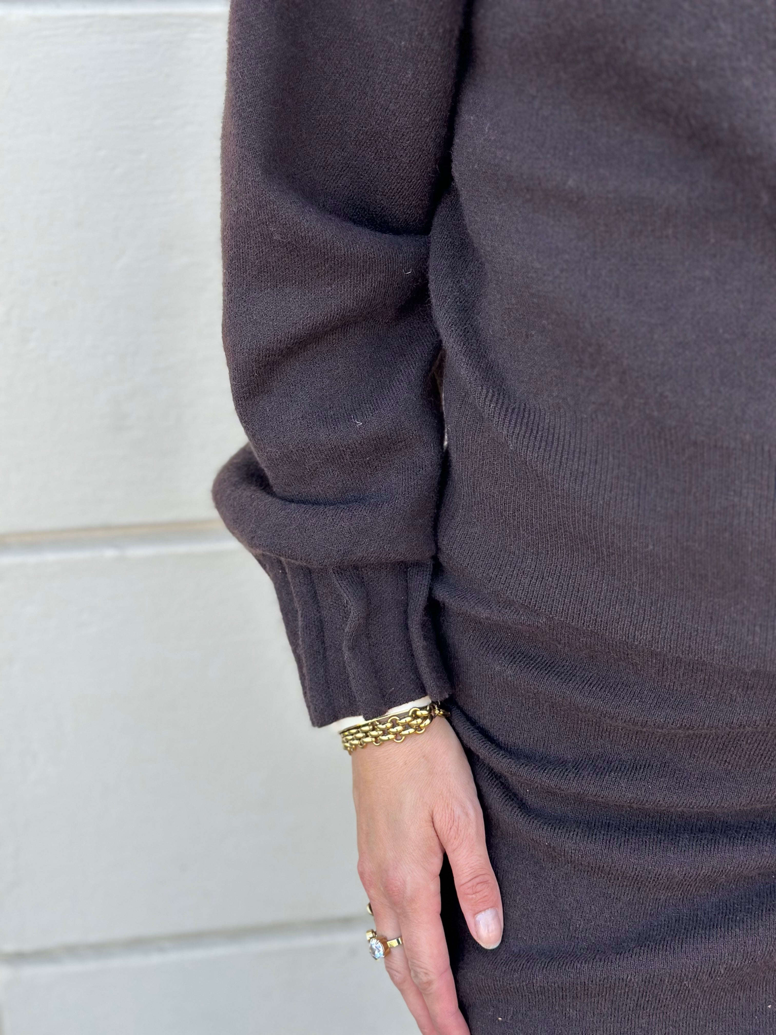 VEROMODA - KACY LS O-NECK PULLOVER - COCOLATE TORTE/MELANGE