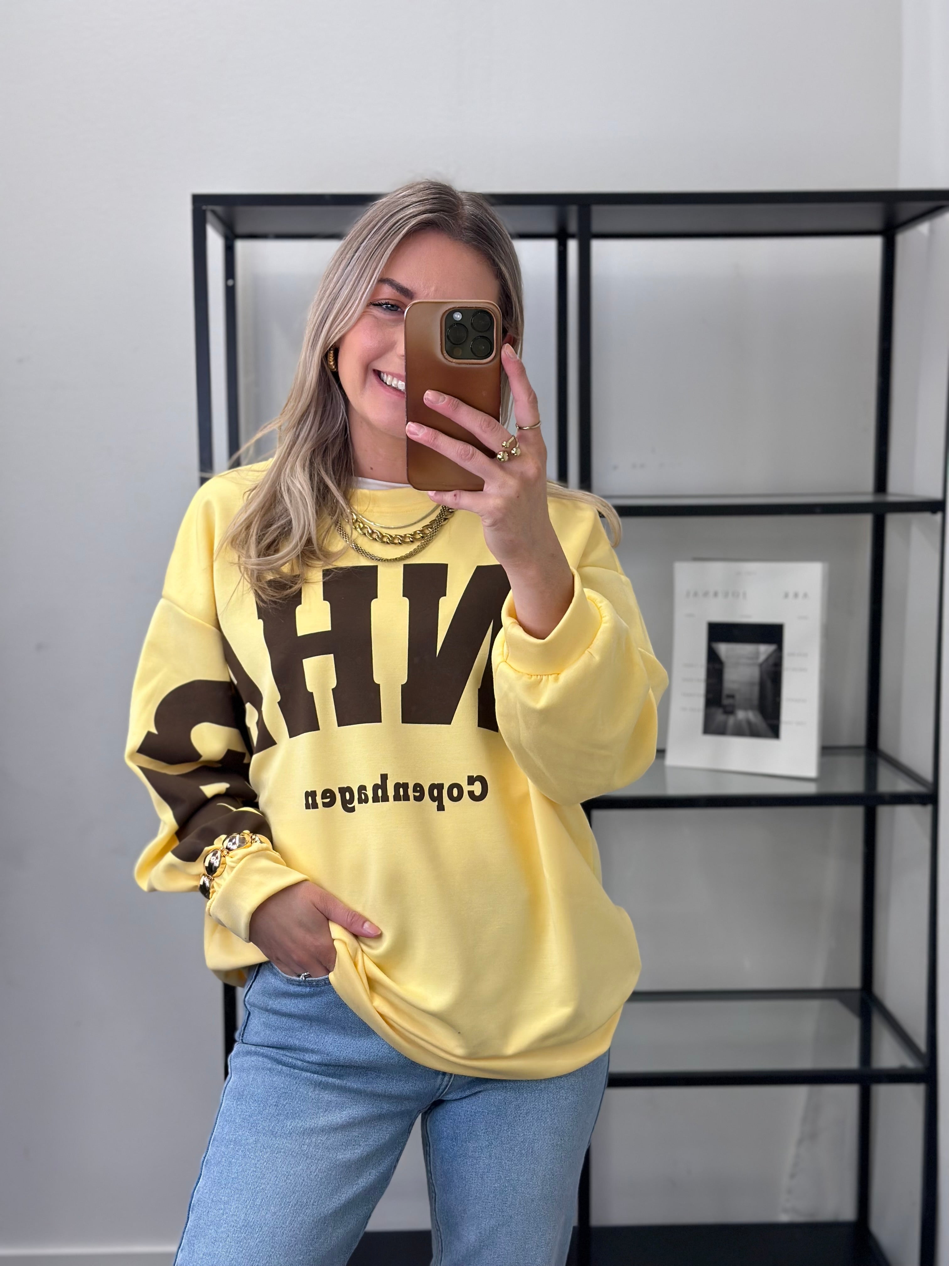 MARTA - HIBISCUS SWEATSHIRT 22659 YELLOW/MORO