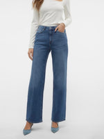 Ladda upp bild till gallerivisning, VERO MODA - TESSA HR WIDE JEANS - MEDIUM BLUE DENIM
