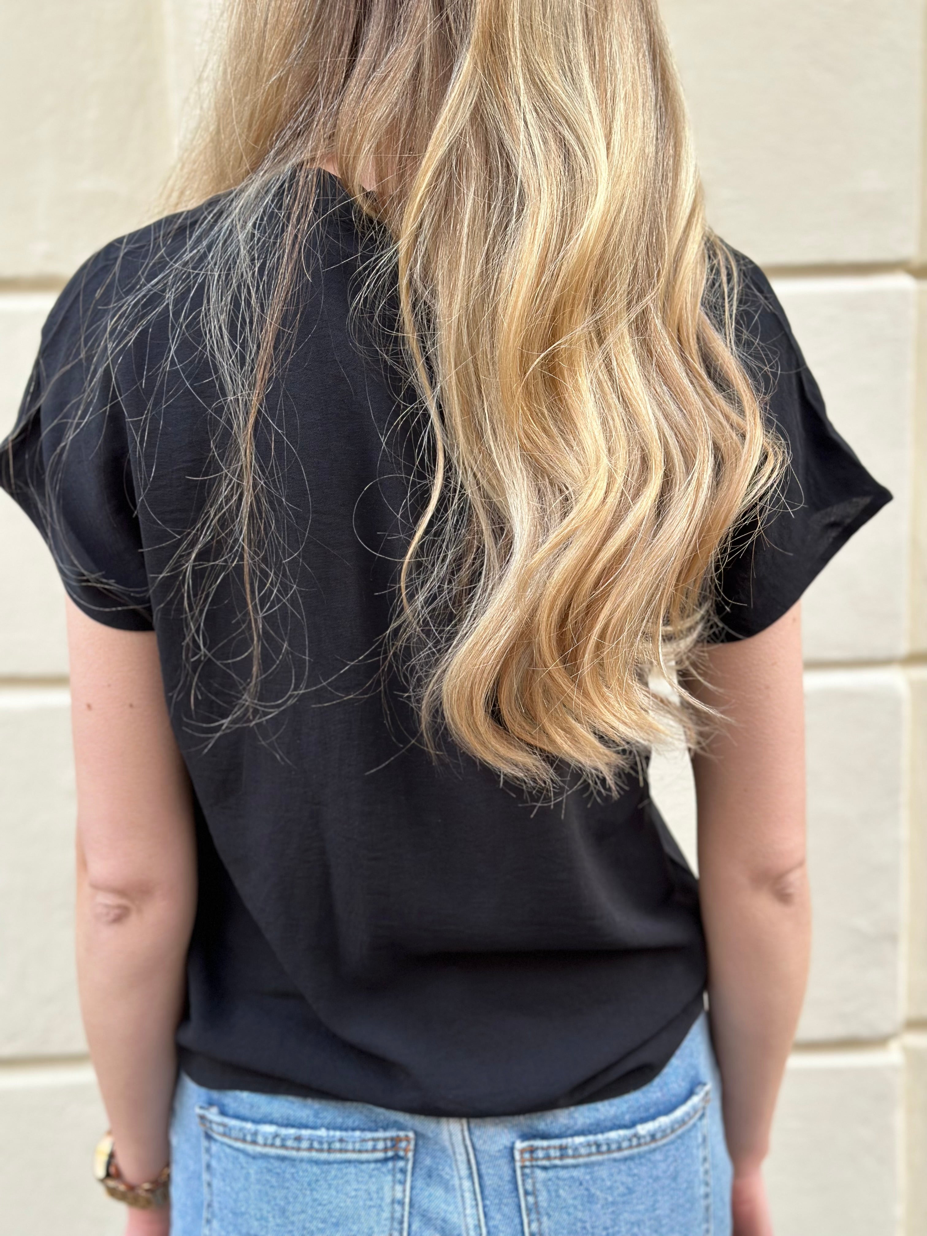 JDY - LION S/S TOP - BLACK