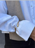 BOW19DETAILS- TWIN DROP BRACELET - GULD
