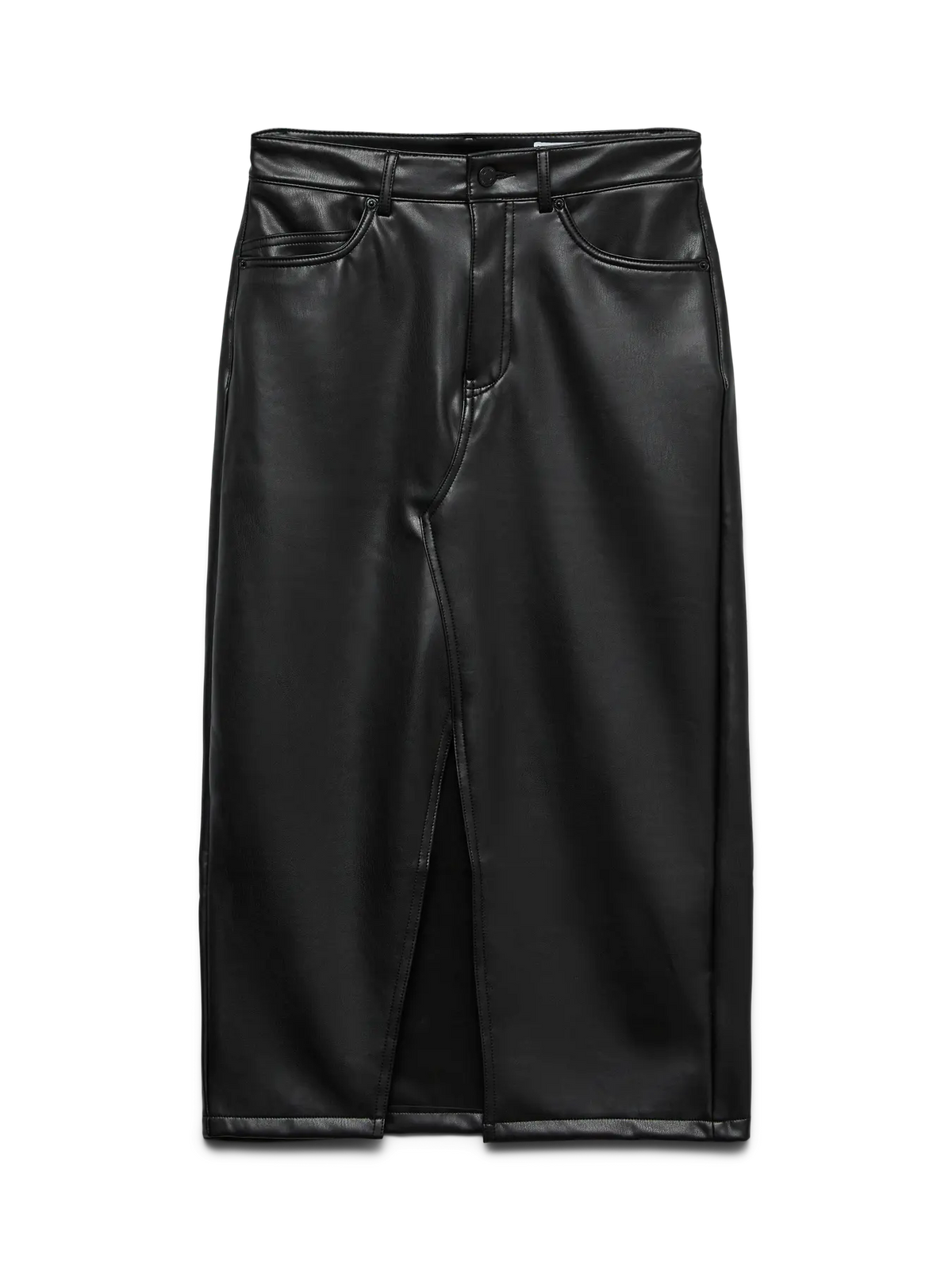 VERO MODA - VERI HR CALF PL SKIRT - BLACK