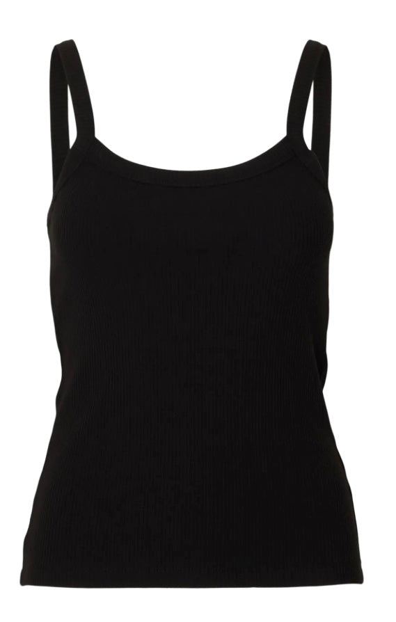 SELECTED FEMME - CELICA ANNA STRAP TANK TOP - BLACK