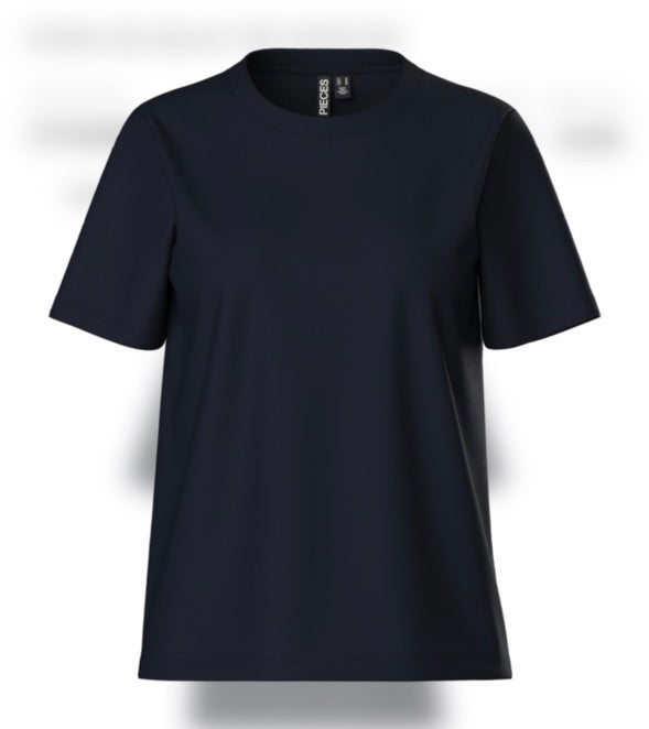 PIECES - RIA SS SOLID TEE - SKY CAPTAIN