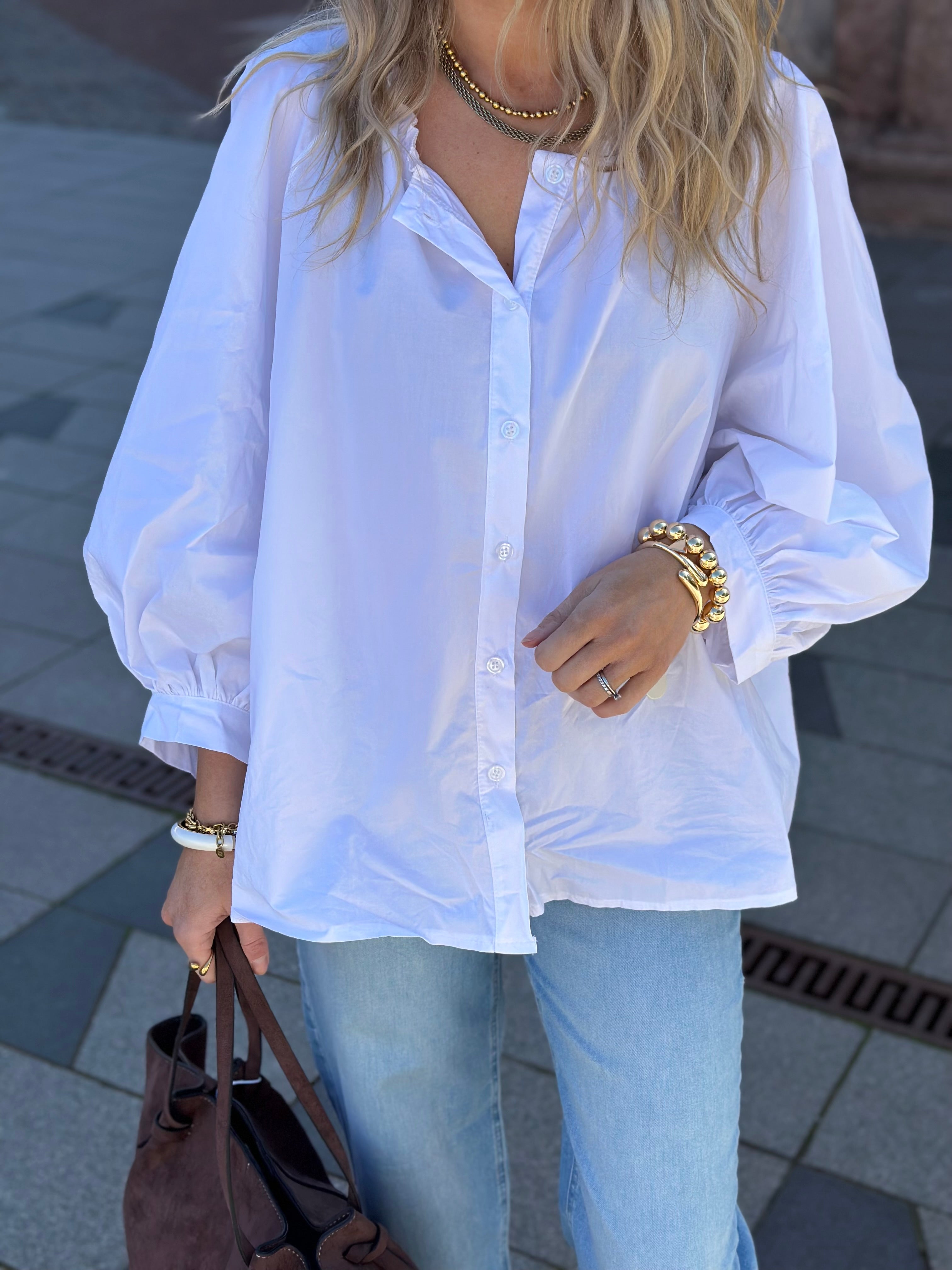 MARTA - SKJORTBLUS 268191 - WHITE