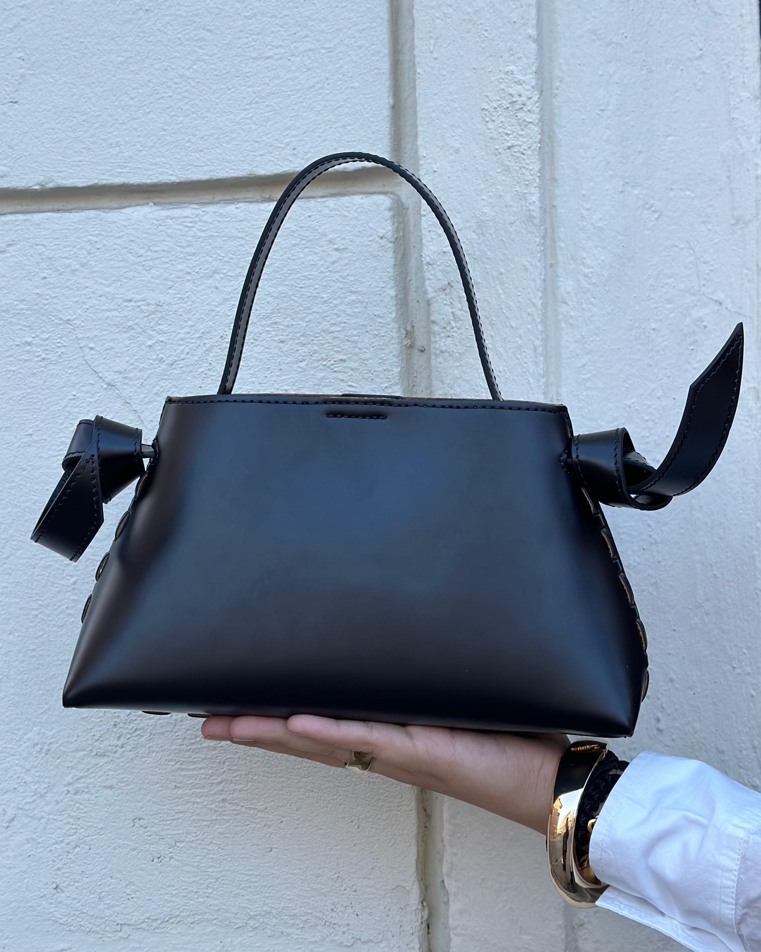 SELECTED FEMME - STELLA MINI LEATHER BAG - BLACK