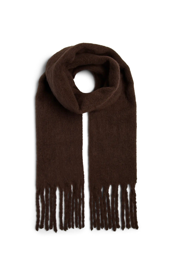 PIECES - LYSNA LONG SCARF - HOT FUDGE