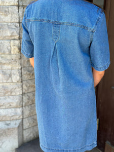 ONLY - ROSENHEIM ZIP DRESS - LIGHT MEDIUM BLUE DENIM