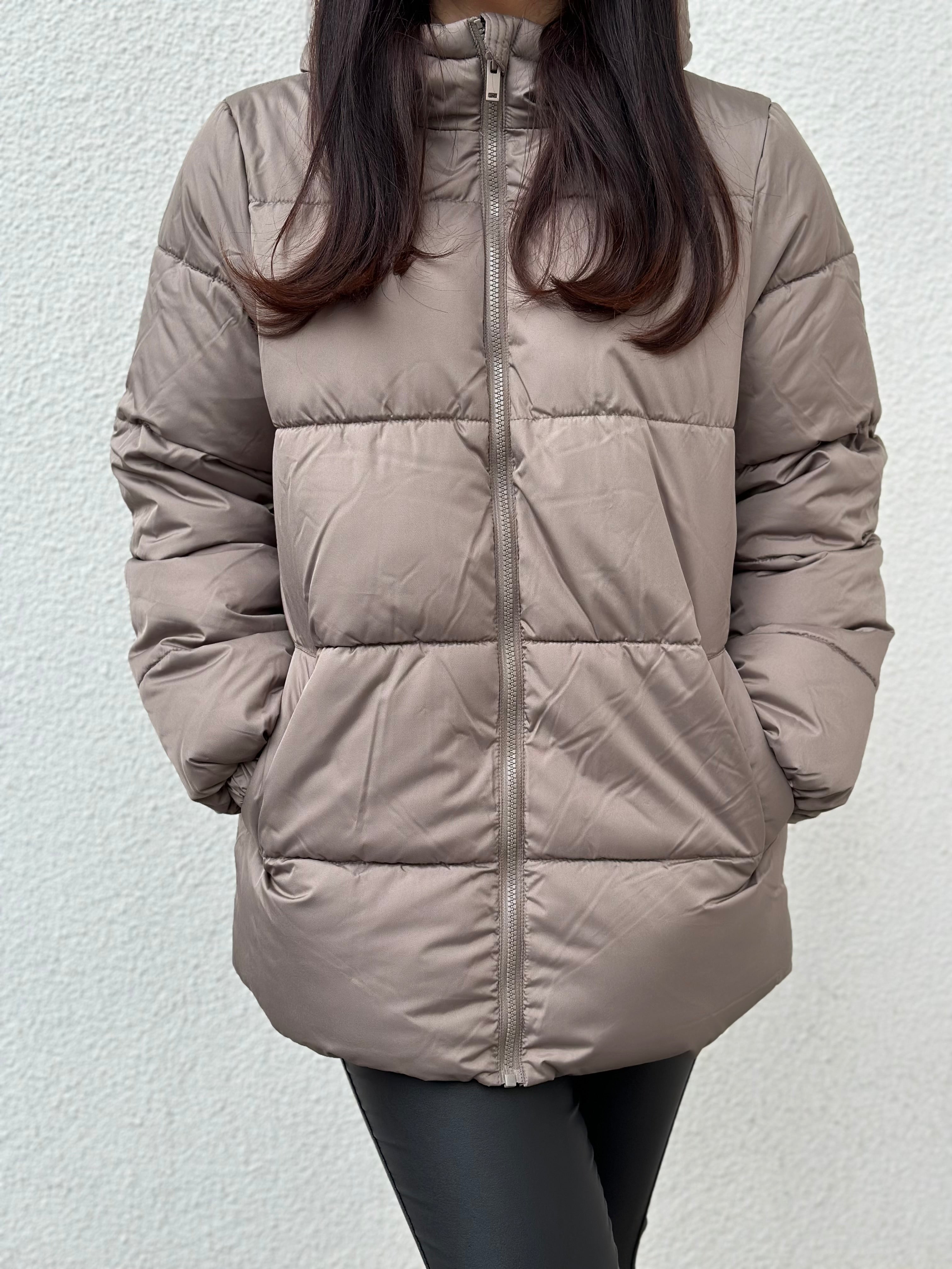 PIECES - MADDIE PUFFER JACKET - MOREL