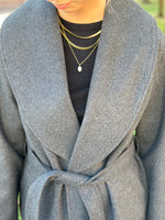 Ladda upp bild till gallerivisning, ONLY - AUGUSTA LIFE SHORT COAT - DARK GREY MELANGE
